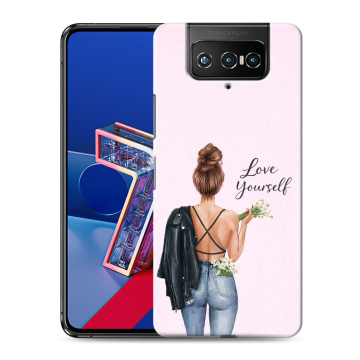 Силиконовый чехол на ASUS ZenFone 7 с принтом женский