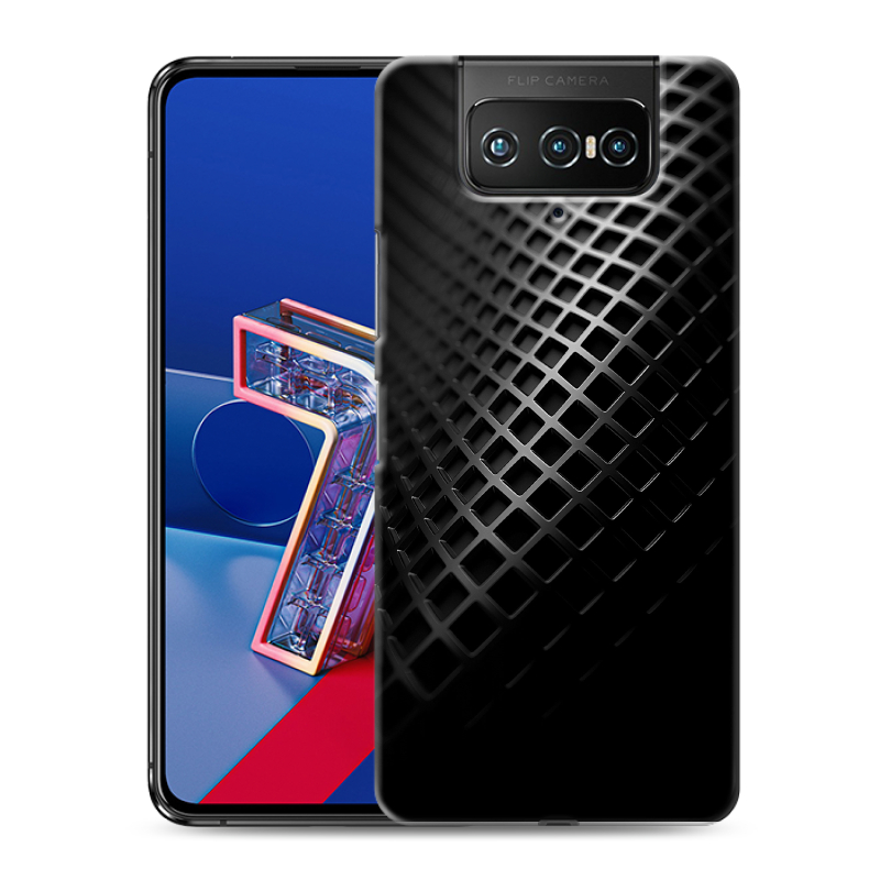 Силиконовый чехол на ASUS ZenFone 7 с принтом Текстура металла Силиконовый чехол на ASUS ZenFone 7 с принтом Текстура металла