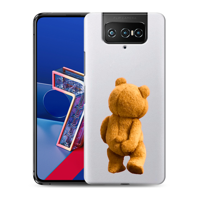 Силиконовый чехол на ASUS ZenFone 7 с принтом Медведь Силиконовый чехол на ASUS ZenFone 7 с принтом Медведь
