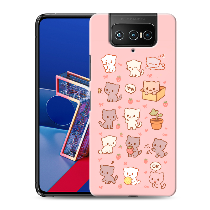 Силиконовый противоударный чехол на ASUS ZenFone 7 с принтом Hello Kitty Хелоу Кити Силиконовый противоударный чехол на ASUS ZenFone 7 с принтом Hello Kitty Хелоу Кити