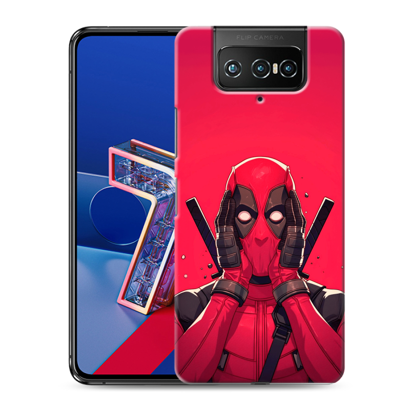 Силиконовый противоударный чехол на ASUS ZenFone 7 с принтом Дедпул Deadpool Силиконовый противоударный чехол на ASUS ZenFone 7 с принтом Дедпул Deadpool