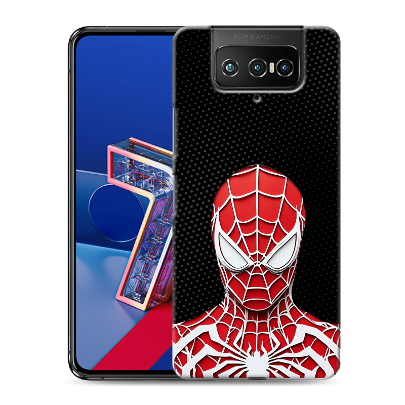 Силиконовый чехол на ASUS ZenFone 7 с принтом человек паук spiderman Силиконовый чехол на ASUS ZenFone 7 с принтом человек паук spiderman
