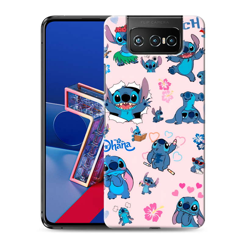 Силиконовый противоударный чехол на ASUS ZenFone 7 с принтом Лило и Стич Силиконовый противоударный чехол на ASUS ZenFone 7 с принтом Лило и Стич