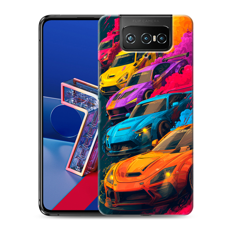 Силиконовый противоударный чехол на ASUS ZenFone 7 с принтом Тачки Силиконовый противоударный чехол на ASUS ZenFone 7 с принтом Тачки