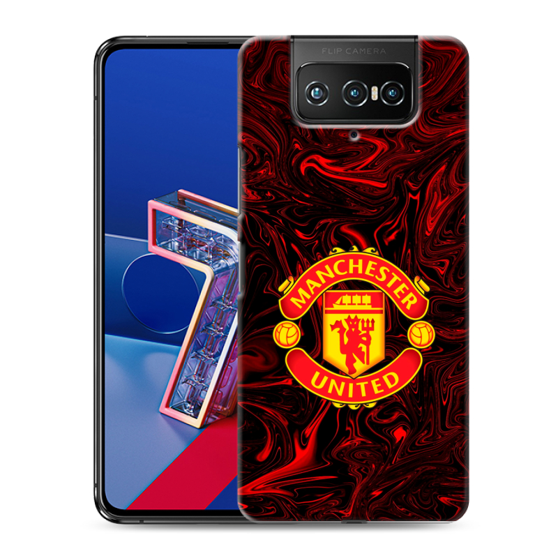 Силиконовый противоударный чехол на ASUS ZenFone 7 с принтом Manchester United Силиконовый противоударный чехол на ASUS ZenFone 7 с принтом Manchester United