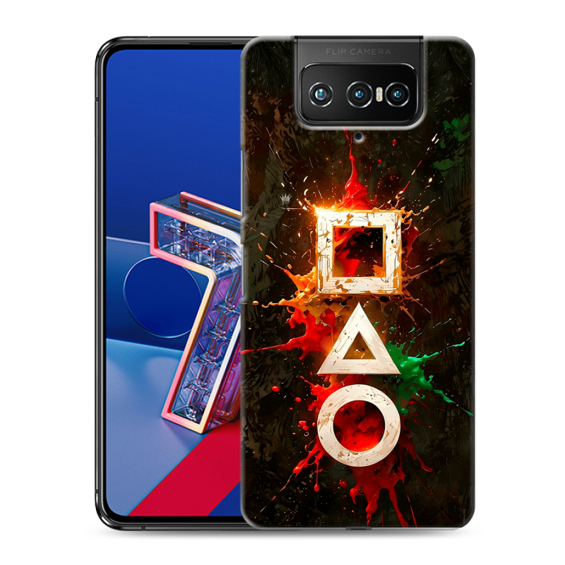 Силиконовый противоударный чехол на ASUS ZenFone 7 с принтом Squid Game Игра кальмара Силиконовый противоударный чехол на ASUS ZenFone 7 с принтом Squid Game Игра кальмара