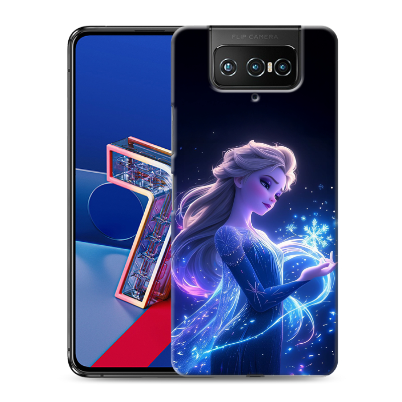 Силиконовый противоударный чехол на ASUS ZenFone 7 с принтом Холодное сердце Frozen Силиконовый противоударный чехол на ASUS ZenFone 7 с принтом Холодное сердце Frozen