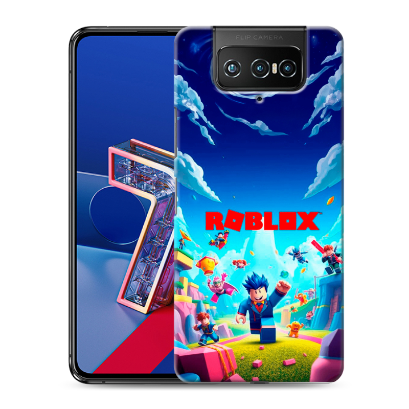 Силиконовый чехол на ASUS ZenFone 7 с принтом Roblox Роблокс Силиконовый чехол на ASUS ZenFone 7 с принтом Roblox Роблокс