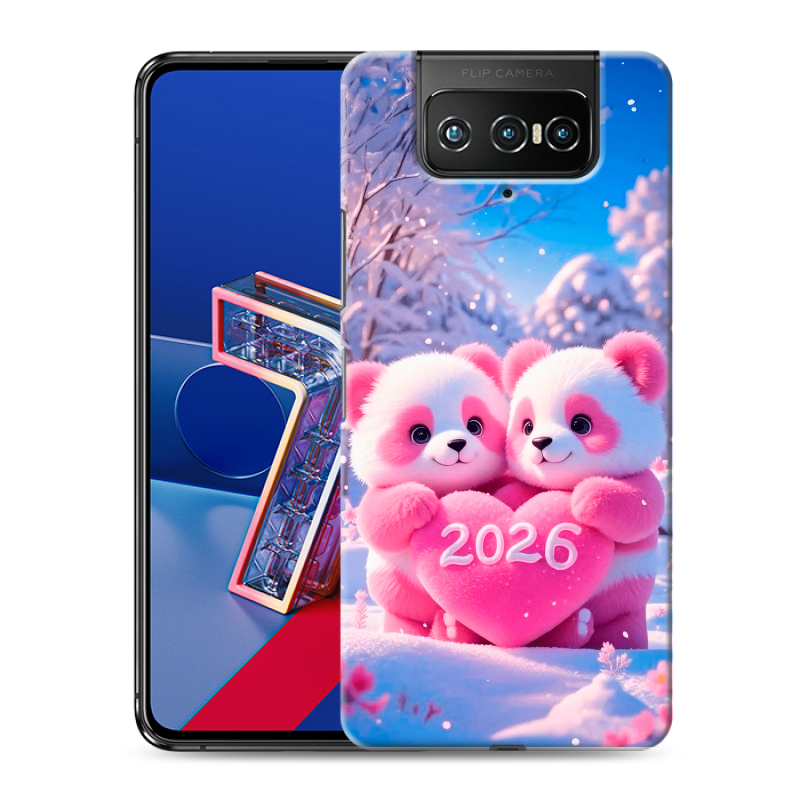 Силиконовый чехол на ASUS ZenFone 7 с принтом Новый год Силиконовый чехол на ASUS ZenFone 7 с принтом Новый год