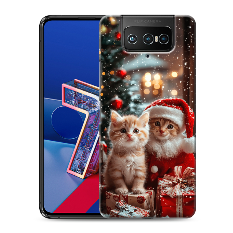 Силиконовый чехол на ASUS ZenFone 7 с принтом Новый год Силиконовый чехол на ASUS ZenFone 7 с принтом Новый год