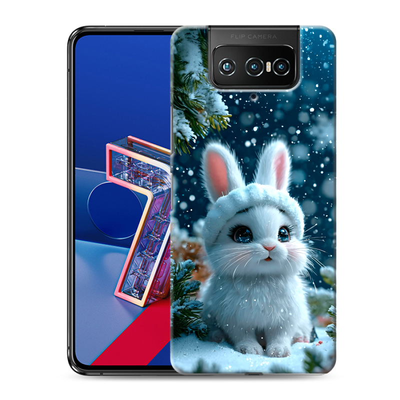Силиконовый чехол на ASUS ZenFone 7 с принтом Новый год Силиконовый чехол на ASUS ZenFone 7 с принтом Новый год