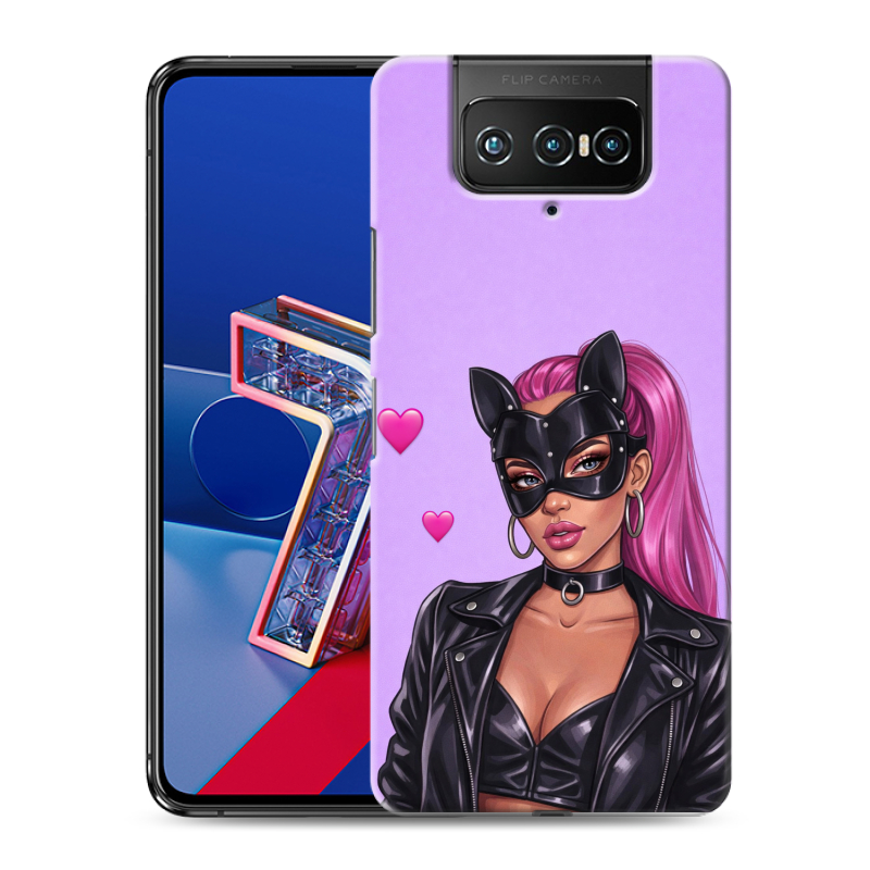 Силиконовый противоударный чехол на ASUS ZenFone 7 с принтом женский Силиконовый противоударный чехол на ASUS ZenFone 7 с принтом женский