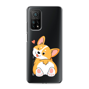 Силиконовый чехол на Xiaomi Mi 10T с принтом Корги Силиконовый чехол на Xiaomi Mi 10T с принтом Корги