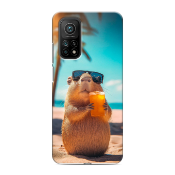 Силиконовый чехол на Xiaomi Mi 10T с принтом Капибара