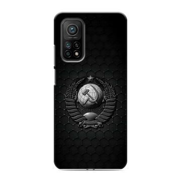 Силиконовый чехол на Xiaomi Mi 10T с принтом Герб Флаг СССР