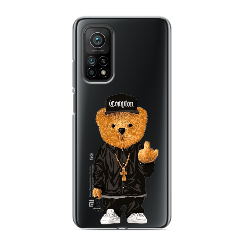 Пластиковый чехол на Xiaomi Mi 10T с принтом Мишка Пластиковый чехол на Xiaomi Mi 10T с принтом Мишка
