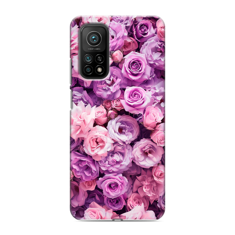 Силиконовый чехол на Xiaomi Mi 10T с принтом лавандовые розы Силиконовый чехол на Xiaomi Mi 10T с принтом лавандовые розы