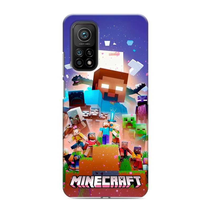 Пластиковый чехол на Xiaomi Mi 10T с принтом Майнкрафт Minecraft Пластиковый чехол на Xiaomi Mi 10T с принтом Майнкрафт Minecraft