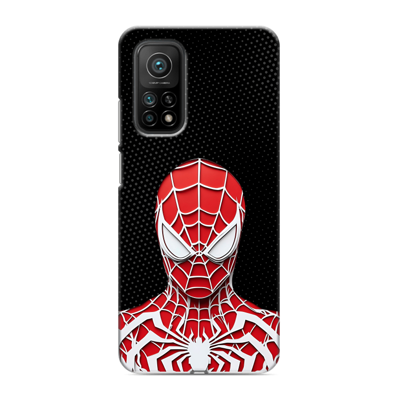 Пластиковый чехол на Xiaomi Mi 10T с принтом человек паук spiderman Пластиковый чехол на Xiaomi Mi 10T с принтом человек паук spiderman