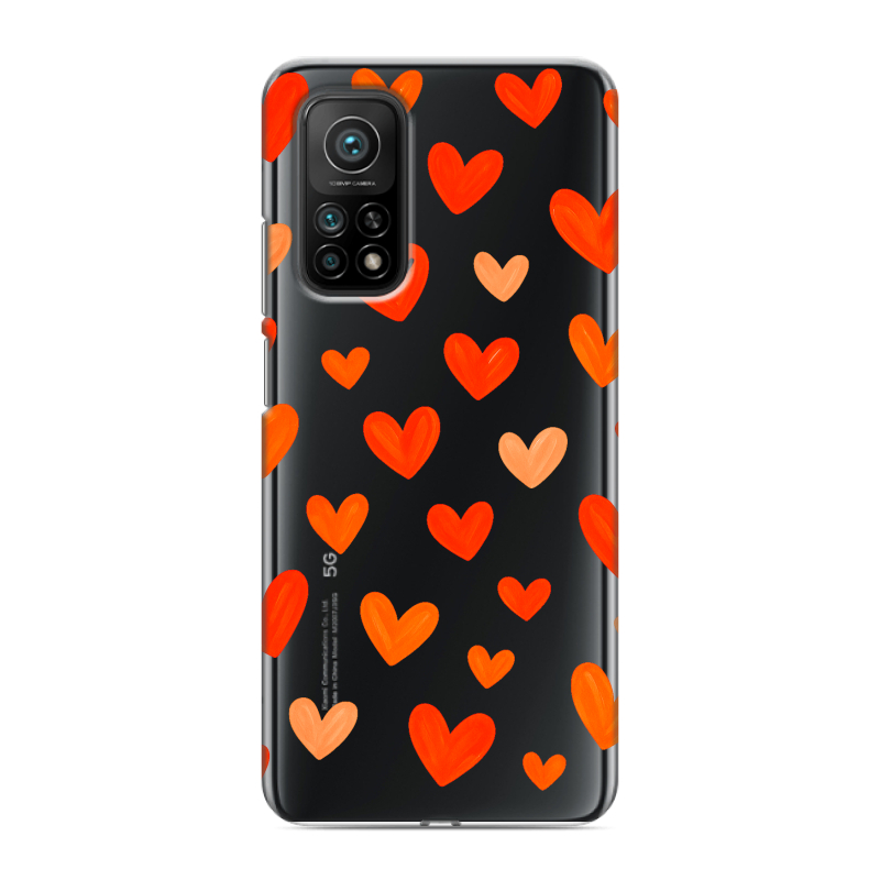 Силиконовый чехол на Xiaomi Mi 10T с принтом Сердечки Силиконовый чехол на Xiaomi Mi 10T с принтом Сердечки