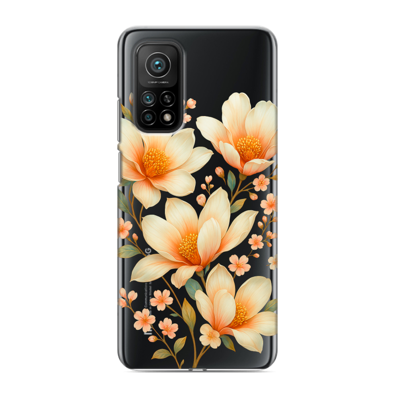 Пластиковый чехол на Xiaomi Mi 10T с принтом Цветы Пластиковый чехол на Xiaomi Mi 10T с принтом Цветы