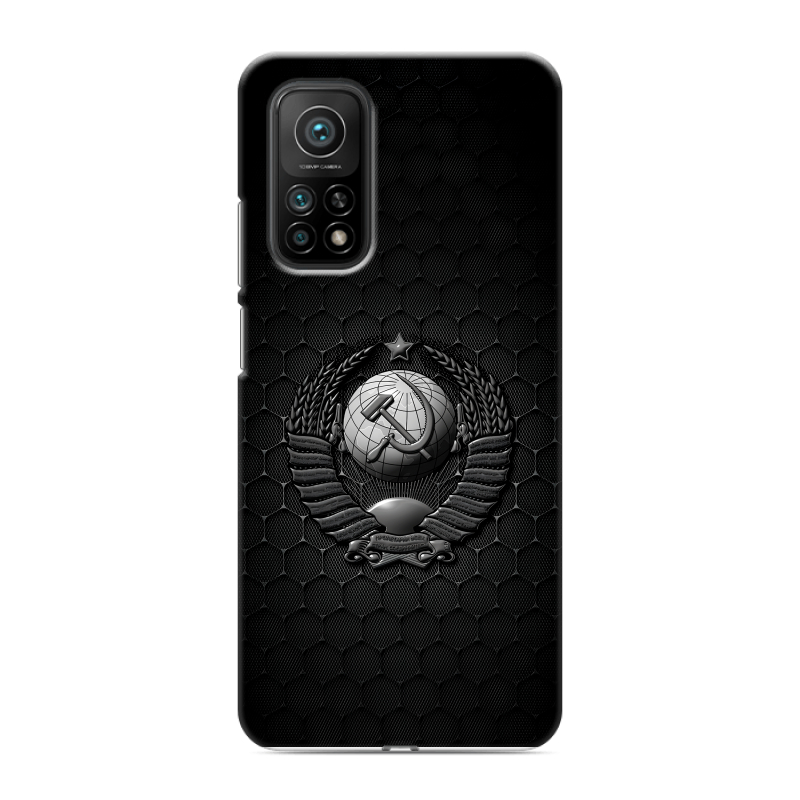 Силиконовый чехол на Xiaomi Mi 10T с принтом Герб Флаг СССР Силиконовый чехол на Xiaomi Mi 10T с принтом Герб Флаг СССР