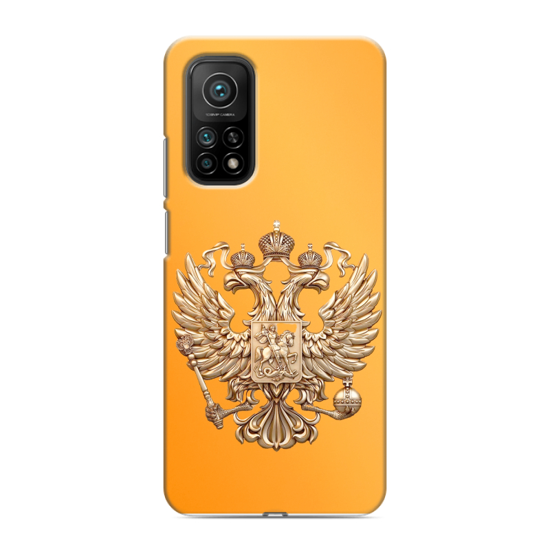 Силиконовый чехол на Xiaomi Mi 10T с принтом Герб Флаг России Силиконовый чехол на Xiaomi Mi 10T с принтом Герб Флаг России
