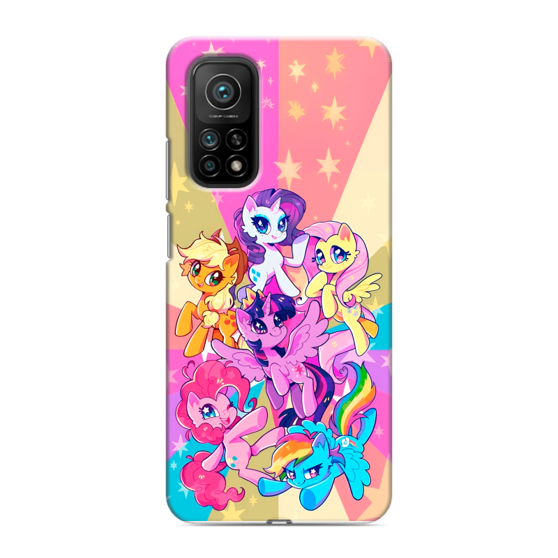 Пластиковый чехол на Xiaomi Mi 10T с принтом My little pony Дружба чудо Пластиковый чехол на Xiaomi Mi 10T с принтом My little pony Дружба чудо