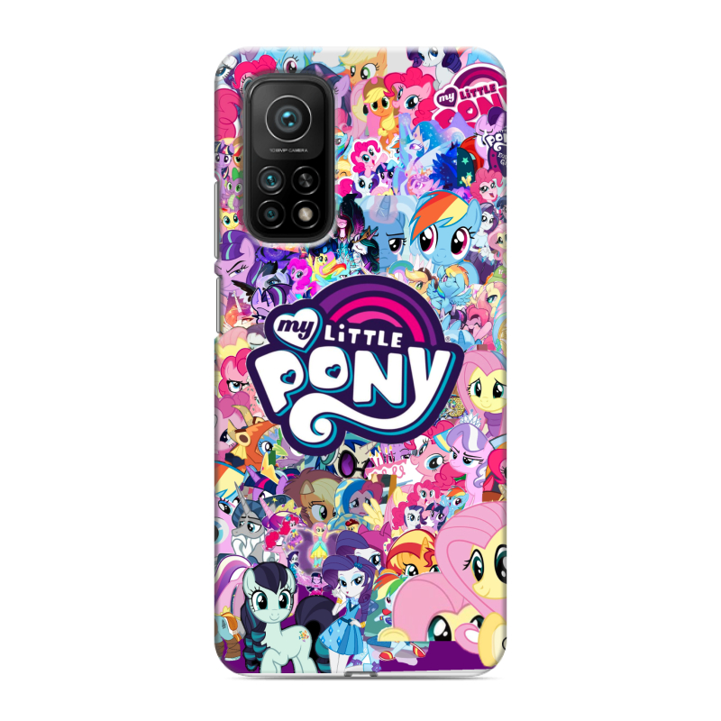 Силиконовый противоударный чехол на Xiaomi Mi 10T с принтом My little pony Дружба чудо Силиконовый противоударный чехол на Xiaomi Mi 10T с принтом My little pony Дружба чудо