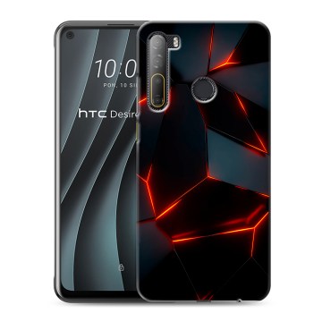 Силиконовый чехол на HTC Desire 20 Pro с принтом Яркие абстракции