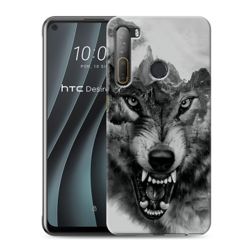 Силиконовый чехол на HTC Desire 20 Pro с принтом Волк