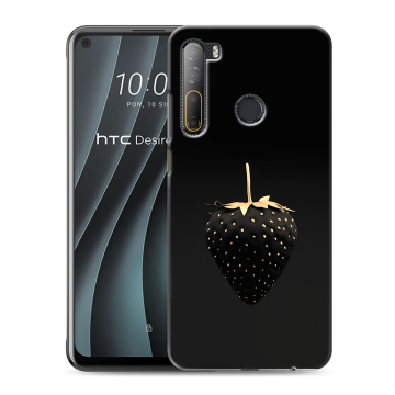 Силиконовый чехол на HTC Desire 20 Pro с принтом Черная клубника
