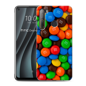 Силиконовый чехол на HTC Desire 20 Pro с принтом Конфеты