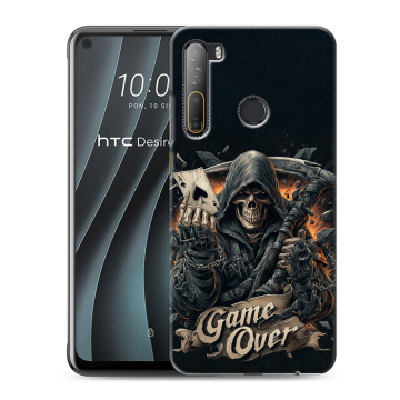 Силиконовый чехол на HTC Desire 20 Pro с принтом Скелет карты Силиконовый чехол на HTC Desire 20 Pro с принтом Скелет карты