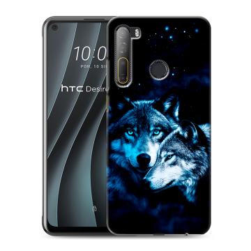 Силиконовый чехол на HTC Desire 20 Pro с принтом Волки Силиконовый чехол на HTC Desire 20 Pro с принтом Волки