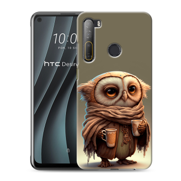 Силиконовый чехол на HTC Desire 20 Pro с принтом Сова