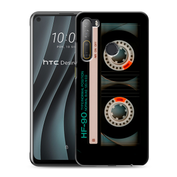 Силиконовый чехол на HTC Desire 20 Pro с принтом Кассета