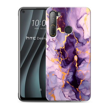 Силиконовый чехол на HTC Desire 20 Pro с принтом Мрамор