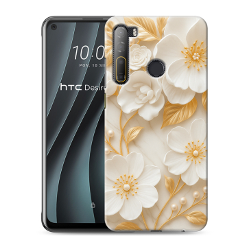 Силиконовый чехол на HTC Desire 20 Pro с принтом Цветы