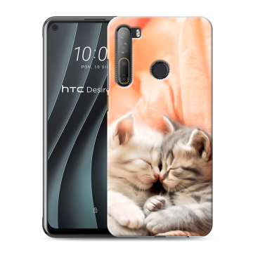 Силиконовый чехол на HTC Desire 20 Pro с принтом Котята