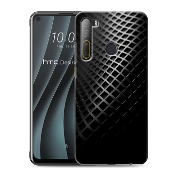 Силиконовый чехол на HTC Desire 20 Pro с принтом Текстура металла