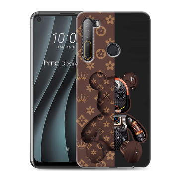 Силиконовый чехол на HTC Desire 20 Pro с принтом Луи робот