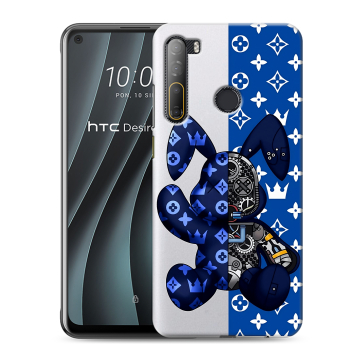 Силиконовый чехол на HTC Desire 20 Pro с принтом Луи робот