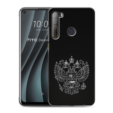 Силиконовый чехол на HTC Desire 20 Pro с принтом Герб России