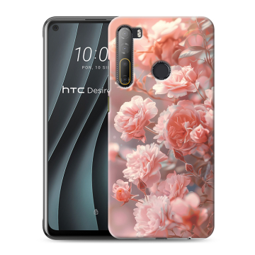 Силиконовый чехол на HTC Desire 20 Pro с принтом Розовые розы