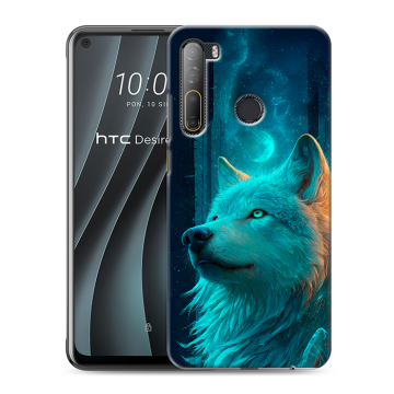 Силиконовый чехол на HTC Desire 20 Pro с принтом бабочки саккура