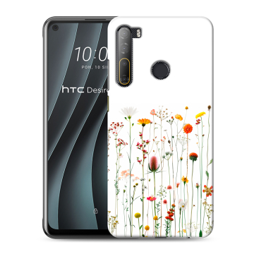 Силиконовый чехол на HTC Desire 20 Pro с принтом цветы