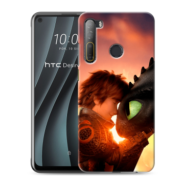Силиконовый чехол на HTC Desire 20 Pro с принтом Как приручить дракона