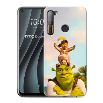 Силиконовый чехол на HTC Desire 20 Pro с принтом Шрек Shrek