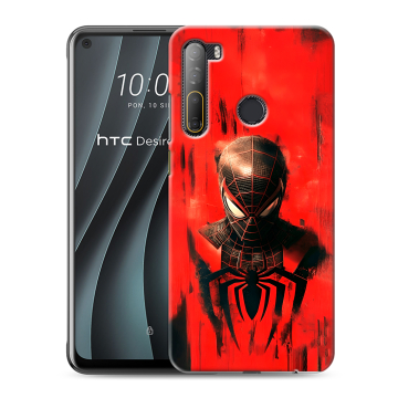 Силиконовый чехол на HTC Desire 20 Pro с принтом человек паук spiderman